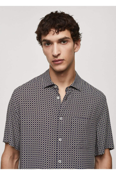 Regular Fit Short Sleeve Patterned Shirt - 6