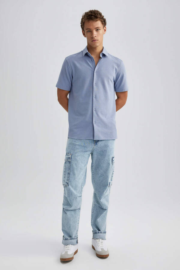 Regular Fit Short Sleeve Shirt Light Blue - 2