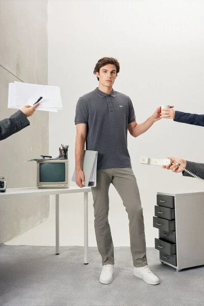 Regular Fit Slim Fit Olive Green Men's Chino Pants L72AA5708D31 ExtremeMotion Slim Pan - LEE