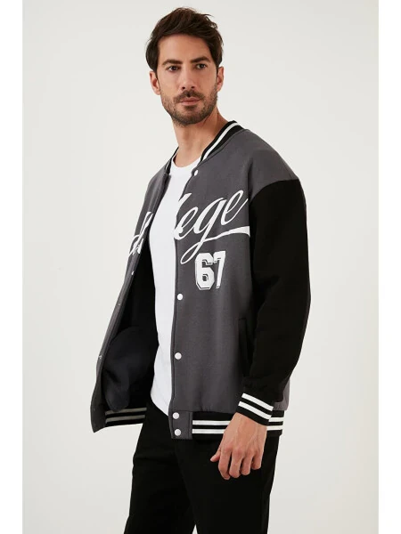 Regular Fit Soft Fleece Lined College Neck Bomber Jacket 628X8928 - LC WAIKIKI (1)