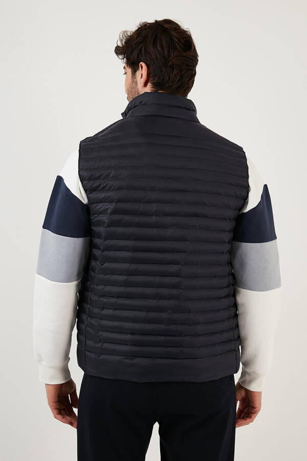 Regular Fit Stand Collar Pocket Quilted Puffer Vest 497KIM - 20