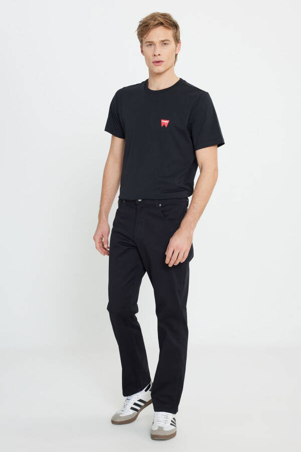 Regular Fit Straight Leg Black Texas Pants - 1