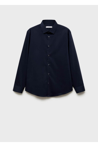 Regular fit stretch cotton shirt - 3