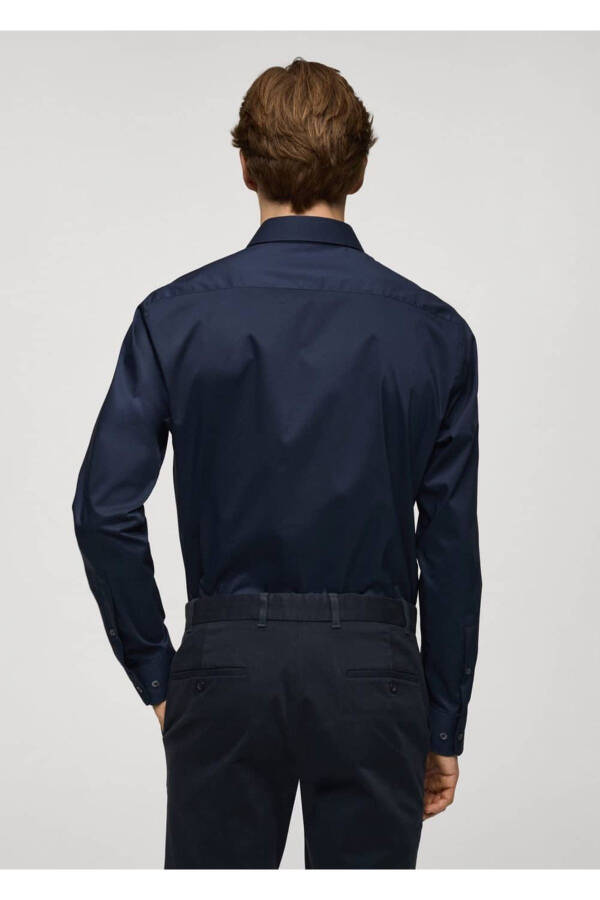 Regular fit stretch cotton shirt - 4