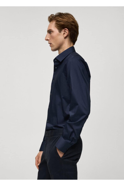 Regular fit stretch cotton shirt - 5