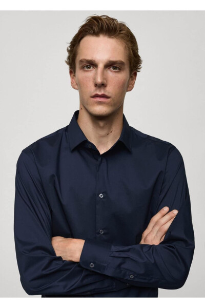 Regular fit stretch cotton shirt - 8