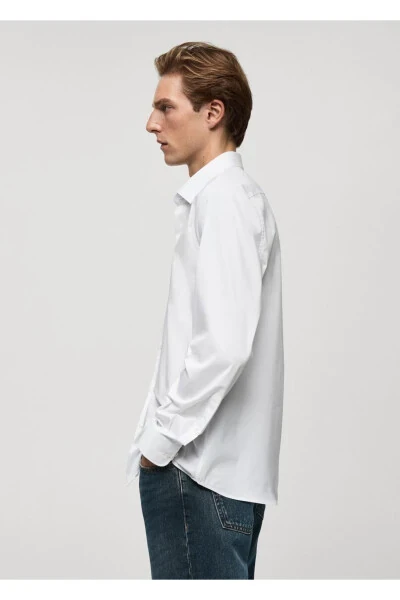 Regular fit stretch cotton shirt - 5