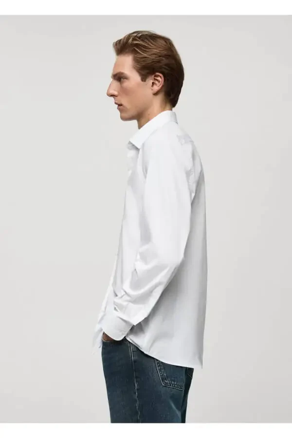 Regular fit stretch cotton shirt - 5