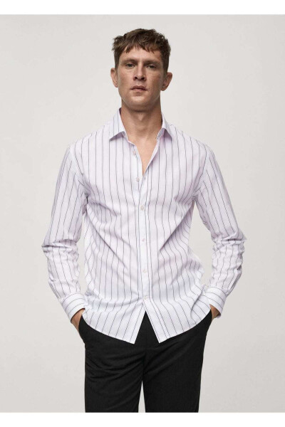 Regular Fit Striped Cotton Shirt 