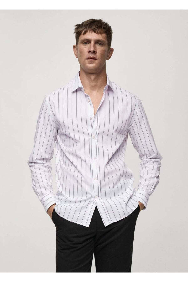 Regular Fit Striped Cotton Shirt - 1