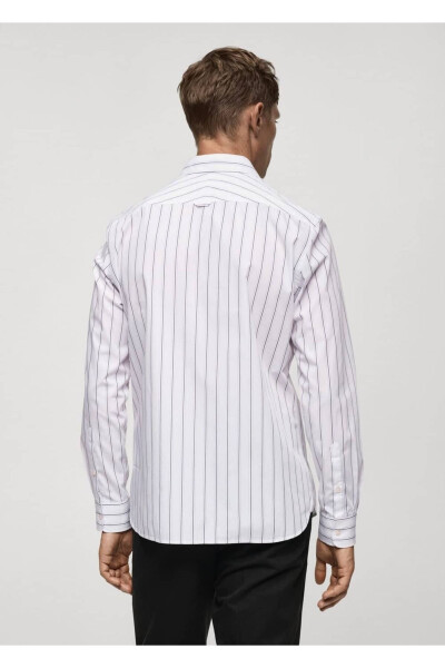 Regular Fit Striped Cotton Shirt - 4