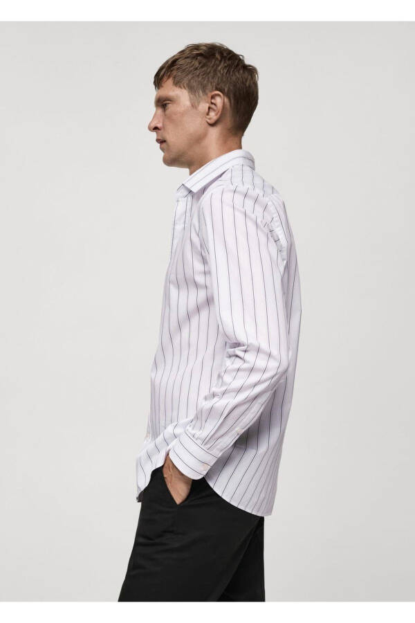 Regular Fit Striped Cotton Shirt - 6