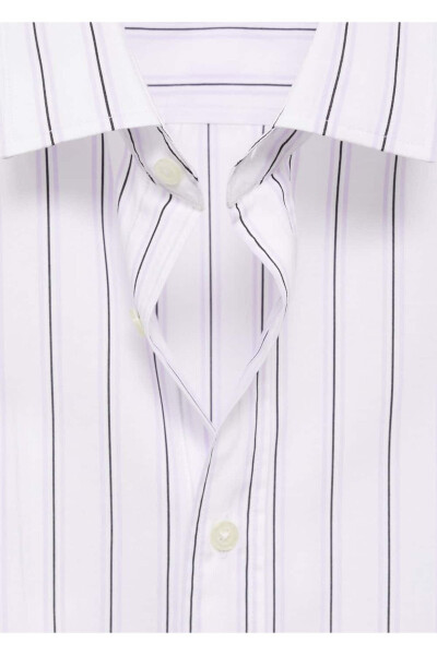 Regular Fit Striped Cotton Shirt - 7