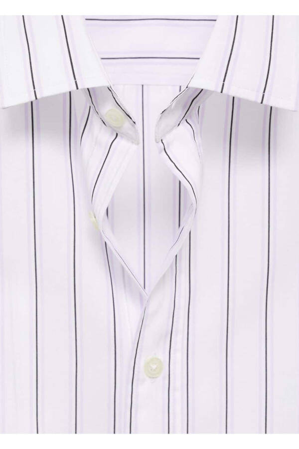 Regular Fit Striped Cotton Shirt - 7