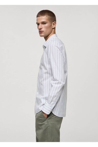 Regular fit striped cotton shirt - 6