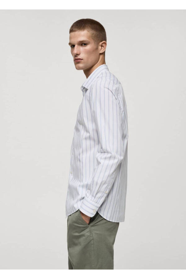 Regular fit striped cotton shirt - 6