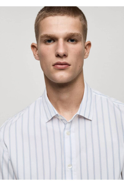 Regular fit striped cotton shirt - 8