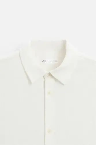 REGULAR FIT TEXTURED SHIRT-Ecru - 8