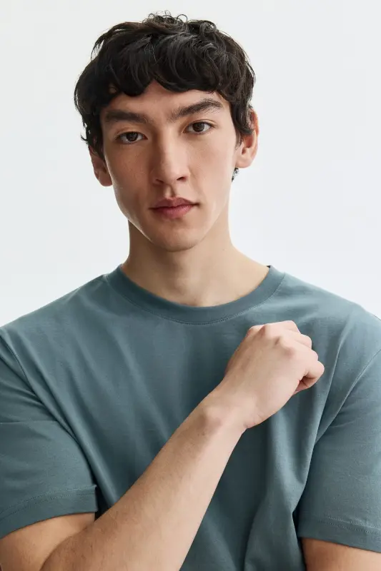 Regular Fit Tişört - Deniz mavisi - H&M