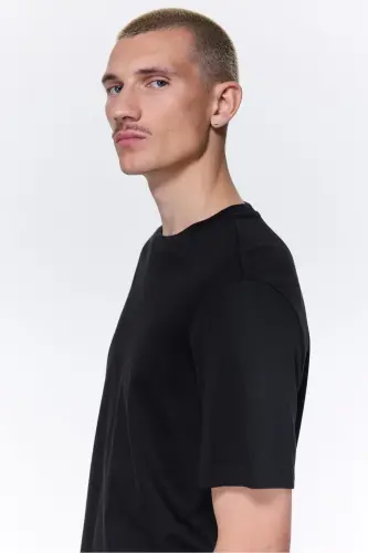 Regular Fit Tişört-Siyah - 4