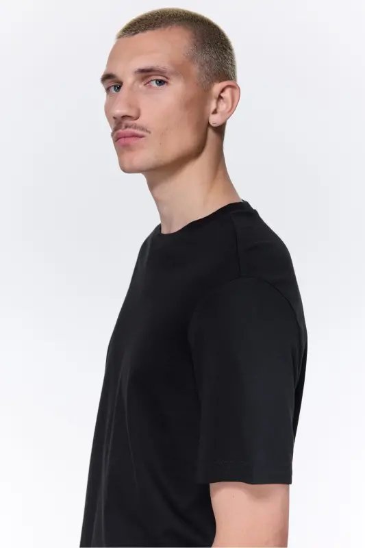 Regular Fit Tişört-Siyah - 4