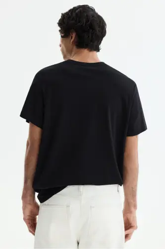 Regular Fit Tişört - Siyah - 4