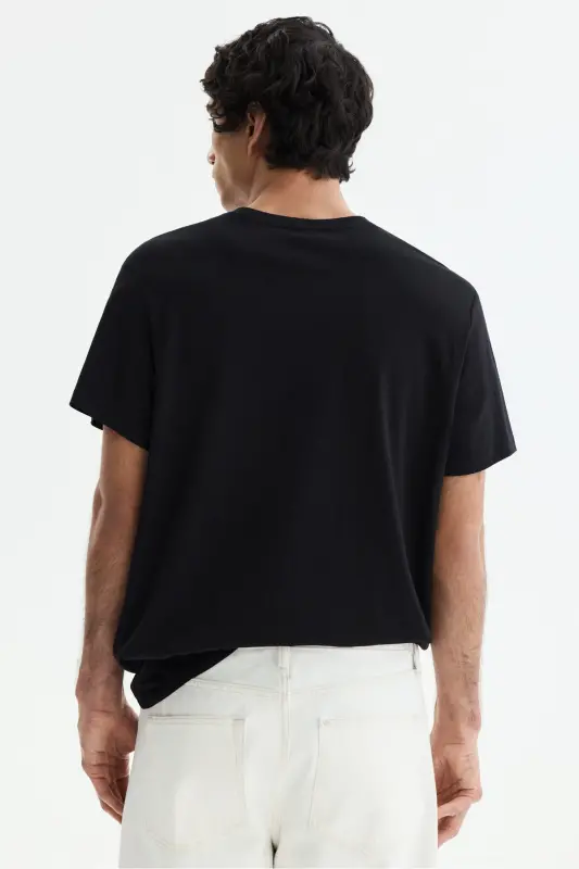 Regular Fit Tişört - Siyah - 4