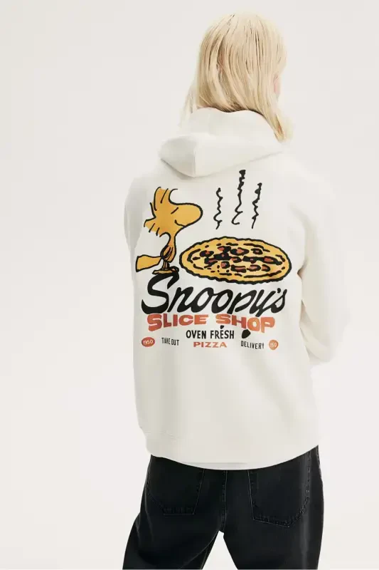 Regular Fit Толстовка с капюшоном - Белый/Snoopy - H&M