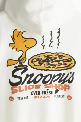 Regular Fit Толстовка с капюшоном - Белый/Snoopy - 7