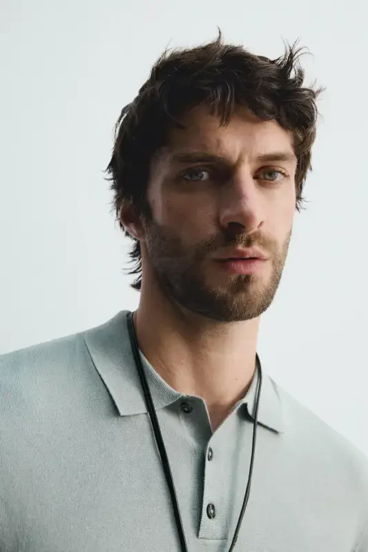 REGULAR FIT TRİKO POLO T-SHIRT-Gri / Mavi - 7