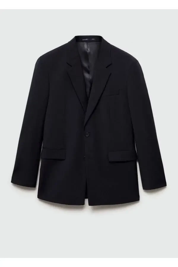 Regular Fit Wool Blend Blazer Jacket - 3