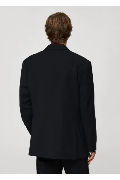 Regular Fit Wool Blend Blazer Jacket - 4