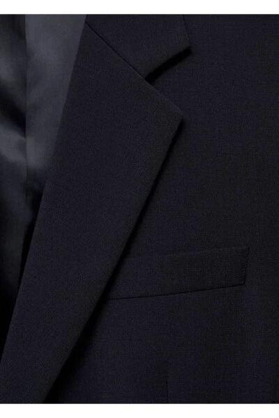 Regular Fit Wool Blend Blazer Jacket - 6