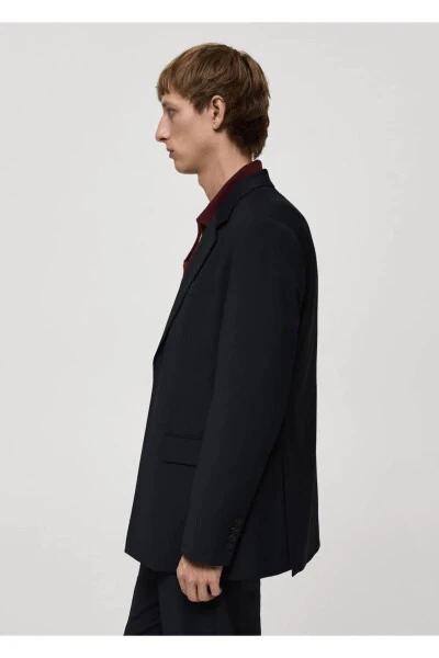 Regular Fit Wool Blend Blazer Jacket - 8