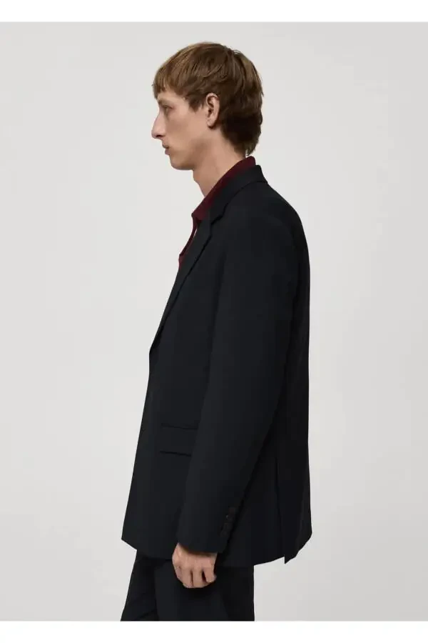 Regular Fit Wool Blend Blazer Jacket - 8