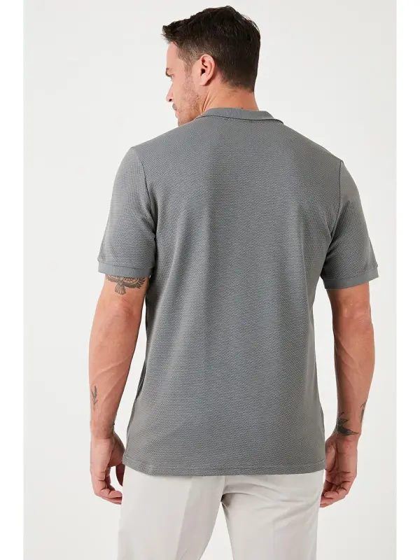 Regular Fit Хлопковая Рубашка-поло на пуговицах 5902326-Хаки - 5