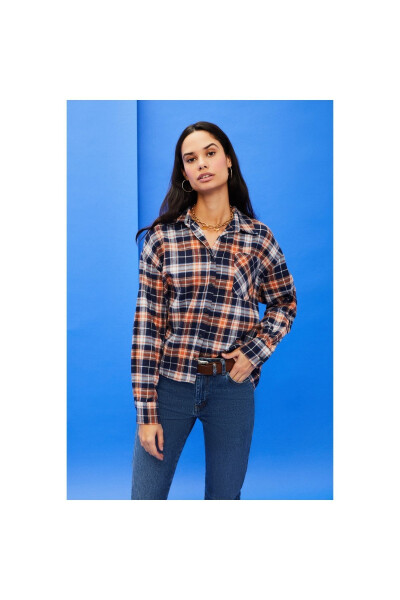 Regular Plaid Ruffle Shirt - 13