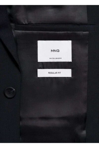 Regulyar pardoz paxta-jun aralashmasi mato blazer ko'ylagi - 7