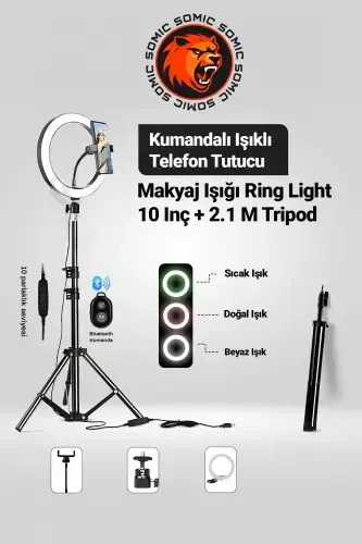 Ring Light Led Işıklı Tripod 10 Inç Halka Youtuber Tiktok Video Makyaj Işığı Ayaklı 10 Inç - VOGROUND (1)