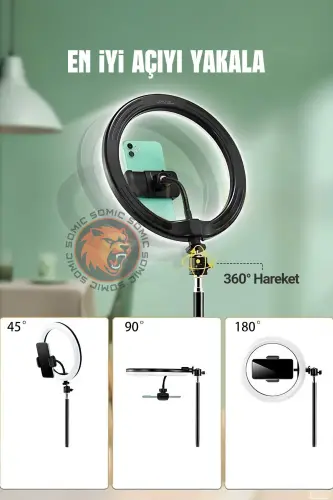 Reing Fill Light Led Lighted Tripod 10 Inch Ring Youtuber Tiktok Makeup Light Tripod 10 Inch - 5