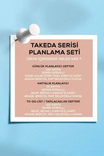 Rejalashtirish to'plami | 3 ta alohida maxsus mahsulot | Kundalik rejalashtirgich | Haftalik rejalashtirgich | Vazifalar ro'yxati | Takeda-Takeda - 5