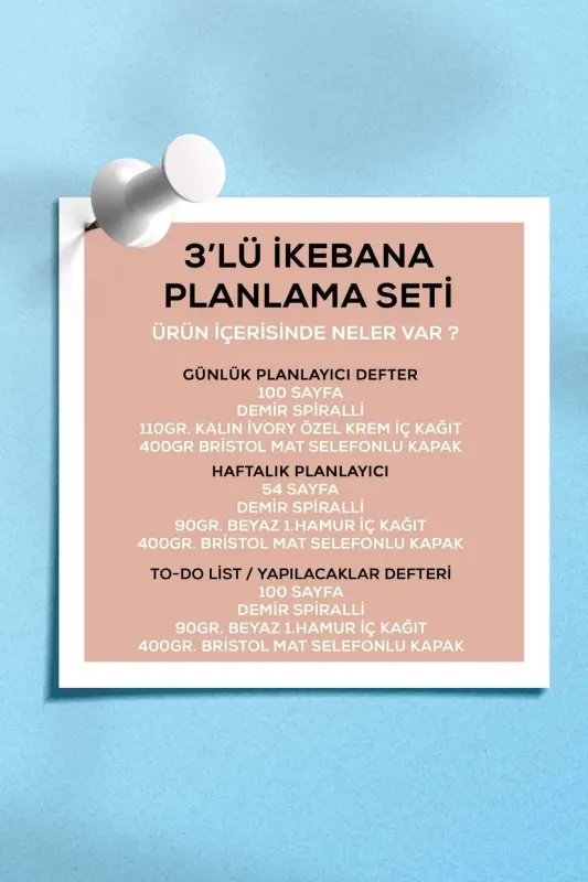 Rejalashtirish To'plami | 3 ta noyob mahsulot | Kundalik Rejalashtiruvchi Haftalik Rejalashtiruvchi Qilish kerak bo'lgan ishlar ro'yxati | Ikebana - 9