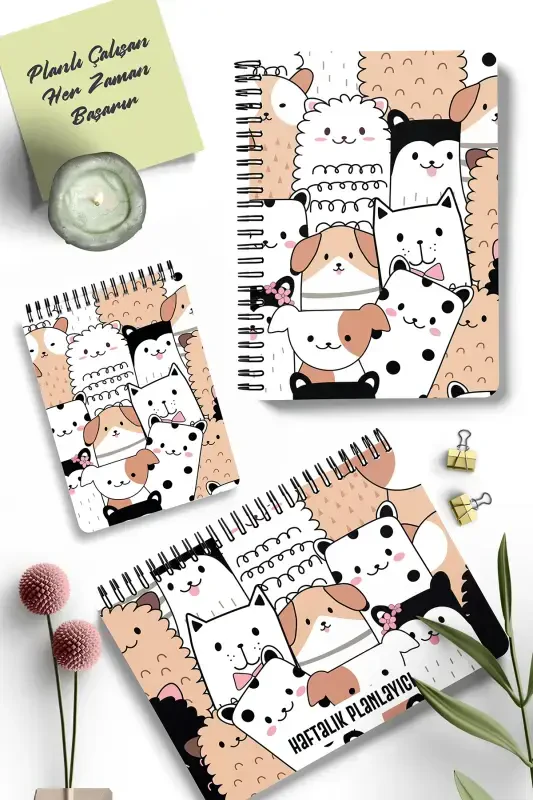 Rejalashtirish to'plami | 3 xil maxsus mahsulot | Kundalik rejalashtiruvchi + Haftalik rejalashtiruvchi + Vazifalar ro'yxati | Muzur-Muzur - APEIRONA