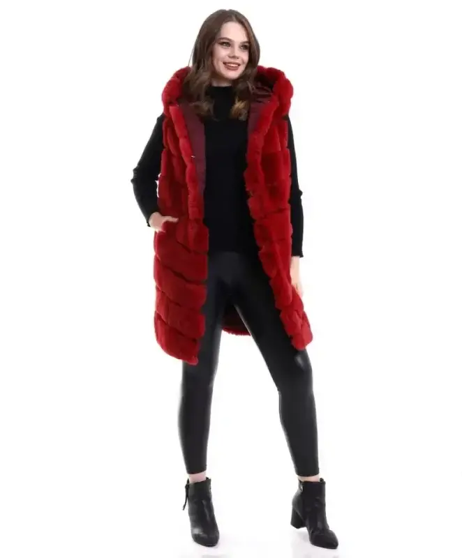 Reks Hooded Vest - Red - BÜYÜKBEDENIZ