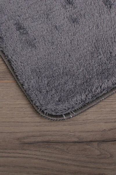Relax Anthracite 80x150 + 50x80 cm. Large Size 2-Piece Bathroom Rug Mat Set Non-Slip Toilet Set - BONNY HOME (1)