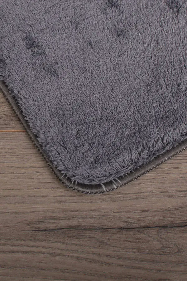 Relax Anthracite 80x150 + 50x80 cm. Large Size 2-Piece Bathroom Rug Mat Set Non-Slip Toilet Set - 2