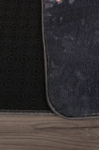 Relax Anthracite 80x150 + 50x80 cm. Large Size 2-Piece Bathroom Rug Mat Set Non-Slip Toilet Set - 4