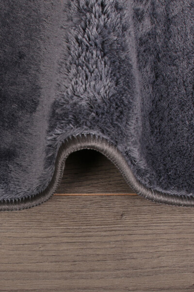 Relax Antrasit 80x150 + 50x80 cm. Büyük Boy 2'li Banyo Halısı Paspası Seti Kaymaz Klozet Takımı - Antrasit - 3