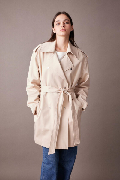 Relax Fit Trench Coat with Belt A3601ax23au - 3