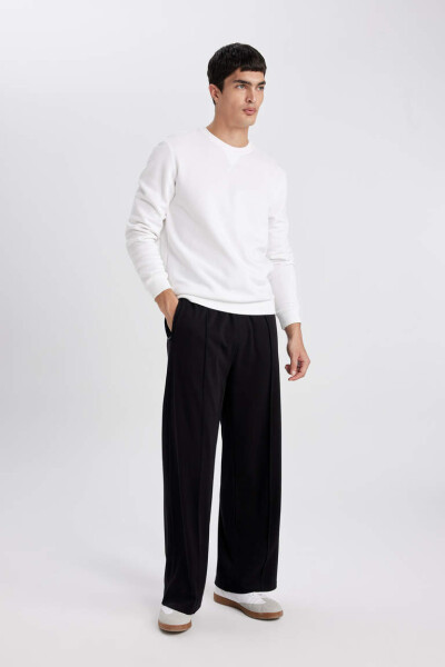 Relax Fit Wide Leg Sweatpants Black - 3